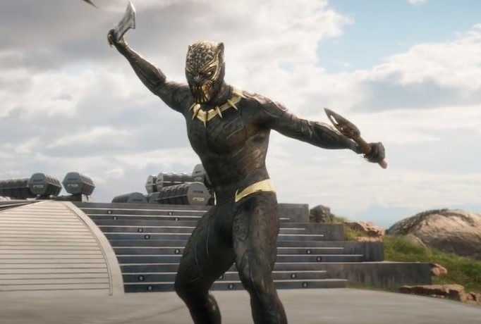 Erik Killmonger in his golden suit